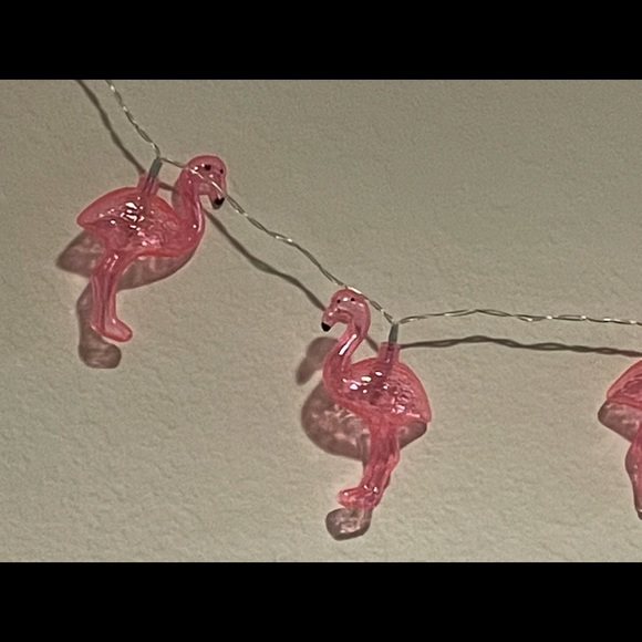 Indoor and Outdoor Flamingo Lamp and String Lights - Picture 2 of 11